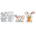 BeetirryHu Easter Bunny Metal Die Cuts 2PcsSet Bunnys Carrot Metal Cutting Dies Cut Stencils Card Paper Craft DIY Template Metal Cutting Dies Album Embossing Paper Dies for Card Making Scrapbooking - Image 2