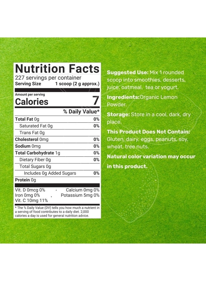 DEAL SUPPLEMENT Organic Lemon Powder, 1lb – Real Freeze-Dried Lemon Source – Rich in Essential Vitamin C – Natural Immune Support – Raw Lemon Juice Flavor & Aroma – Non-GMO, Filler Free, No Sugar  - Image 2