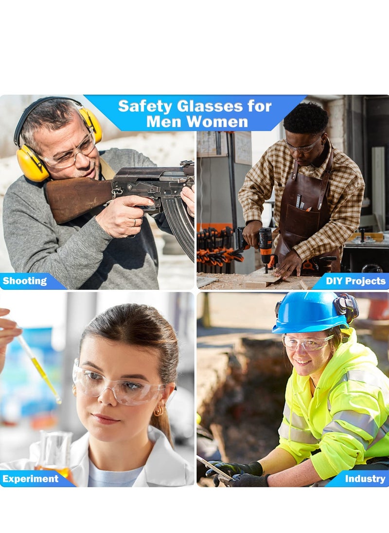 SYOSI - 8Pcs Safety Glasses, Protective Eyewear for Men Women, ANSI Z87.1 Eye Protection Goggles with Clear Protective for Work - Image 1