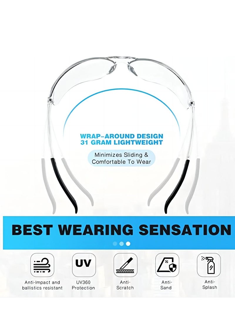 SYOSI - 8Pcs Safety Glasses, Protective Eyewear for Men Women, ANSI Z87.1 Eye Protection Goggles with Clear Protective for Work - Image 1