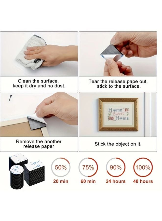 30 قطعة من الشريط اللاصق الرغوي مزدوج الوجه فائق القوة أسود متعدد الأغراض للتركيب - Image 4