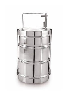 BLACKSTONE Stainless Steel Carrier Tiffin Box Lunch Box 3-Tier  - Image 1