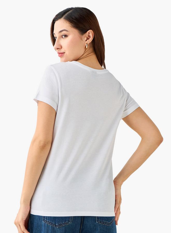 SP Characters Cotton T-shirt with Mickey Mouse Print - Image 3