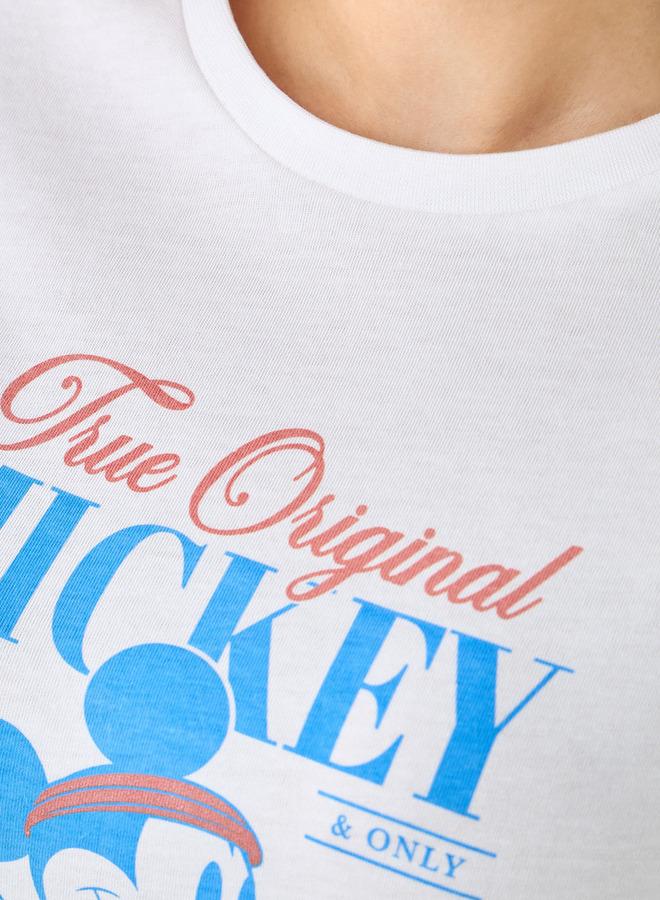 SP Characters Cotton T-shirt with Mickey Mouse Print - Image 4