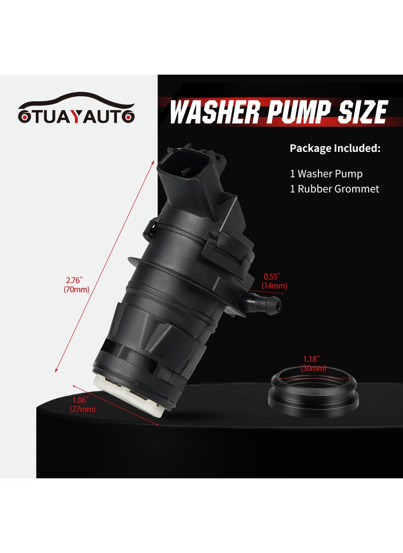 OTUAYAUTO OTUAYAUTO 85330-60190 Windshield Washer Pump with Grommet Replacement For Toyota, Lexus, Subaru, Mazda, Nissan, Acura, Honda Replaces OEM 85330-AE010, 85330-60180  - Image 2
