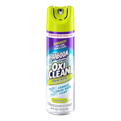 Kaboom 5703700071CT Foamtastic Bathroom Cleaner, Fresh Scent, 19 oz Spray Can, 8/Carton - Image 1
