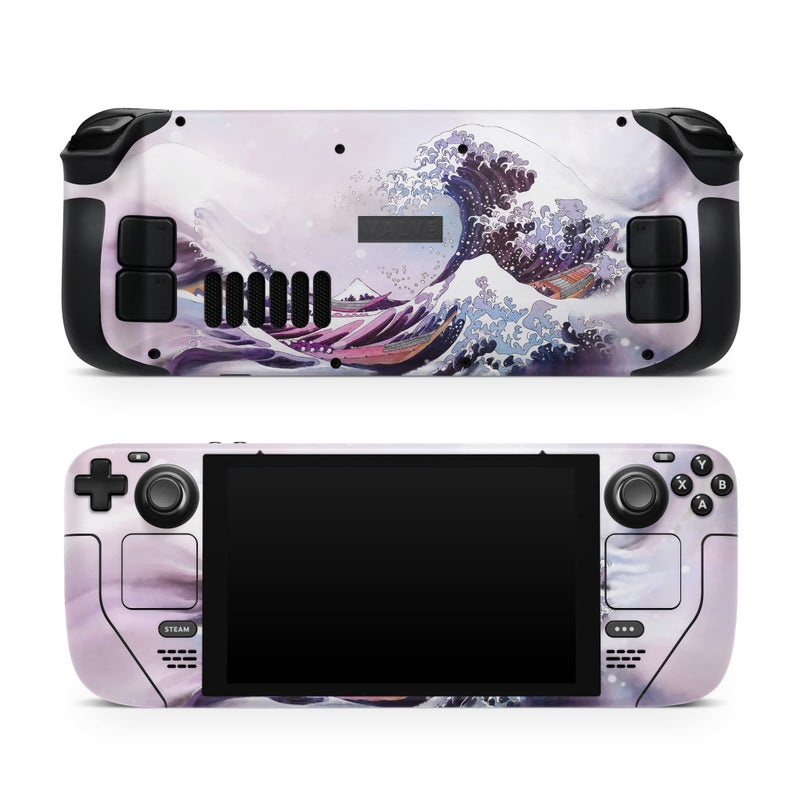 TACKY DESIGN Kanagawa Wave Skin Cover - LCD & OLED, Steam Deck, 3M Vinyl, Purple, Full Wrap, Premium - Image 1