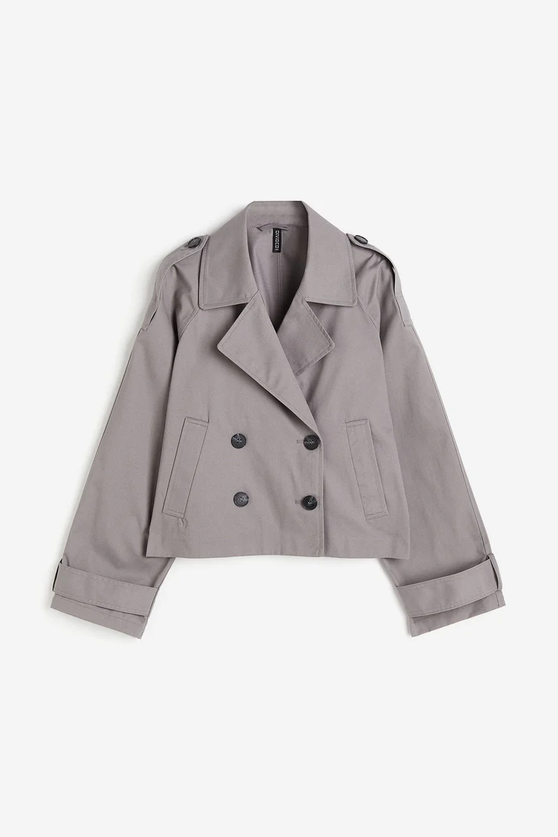 H&M Short twill pea coat
