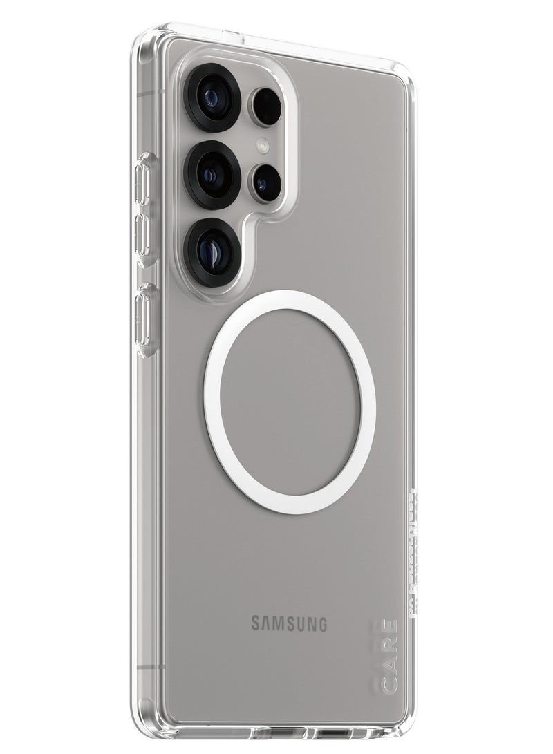 PanzerGlass CARE Flagship Case Qi White Samsung Galaxy S25 Ultra - Clear - Image 1