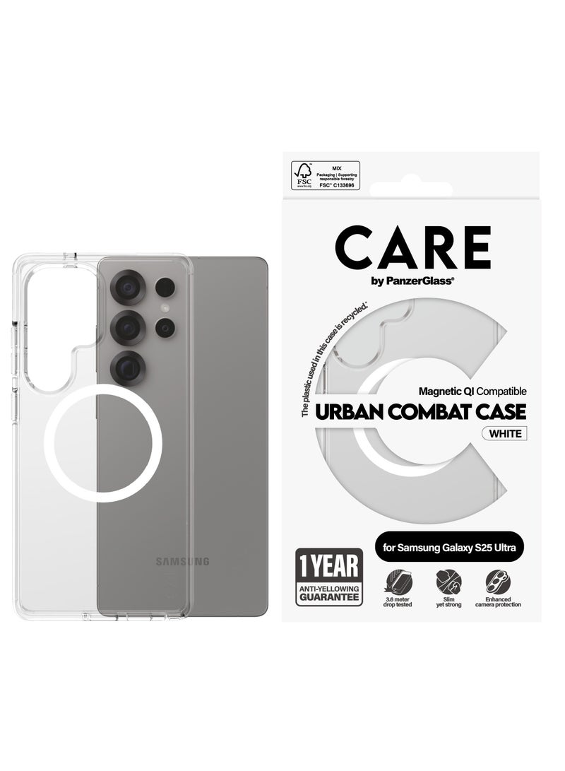 PanzerGlass CARE Flagship Case Qi White Samsung Galaxy S25 Ultra - Clear - Image 2