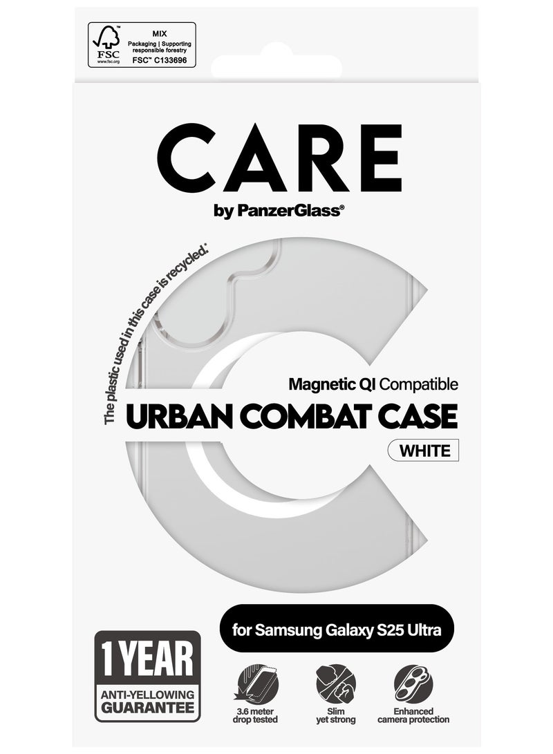 PanzerGlass CARE Flagship Case Qi White Samsung Galaxy S25 Ultra - Clear - Image 3