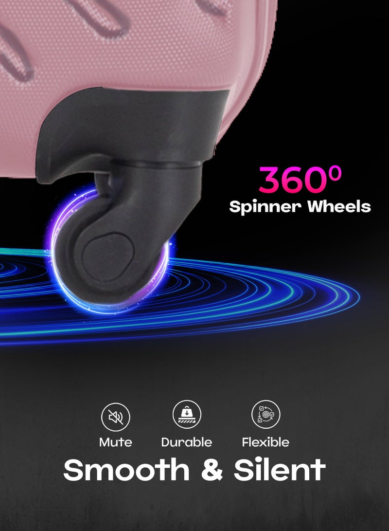 فيبتور مجموعة حقائب سفر ترولي مكونة من 3 قطع من ABS بعجلات دوارة مع قفل أرقام - Image 2