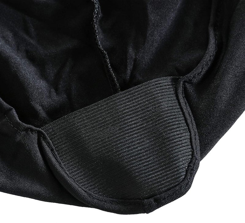Obstal Obstal 8ft Stretch Spandex Table Cover for Standard Folding Tables - 2 Pack Universal Rectangular Fitted Tablecloth Protector for Wedding  Banquet and Party  Black  - Image 2