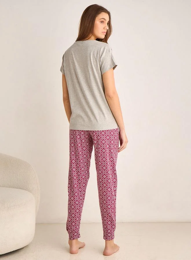 Splash FAV Pyjama Set Printed T-shirt & Pyjama
