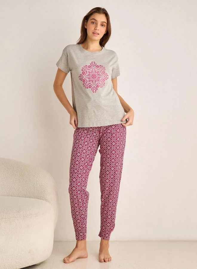 سبلاش فيڤ Pyjama Set Printed T shirt & Pyjama
