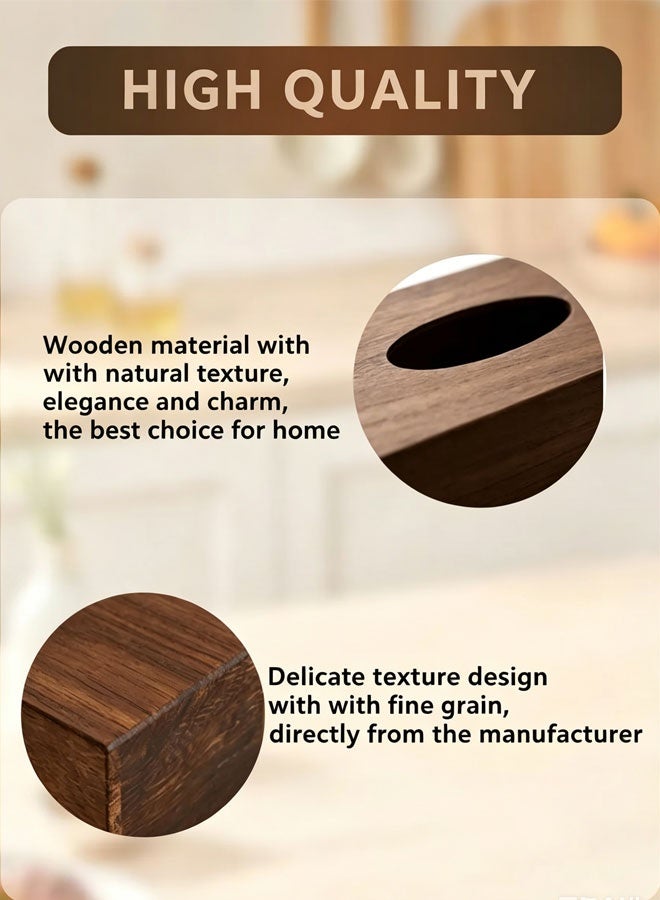 WangPangZi Wooden Tissue Box – Multifunctional Napkin Holder for Home, Car, and Restaurant - Image 5