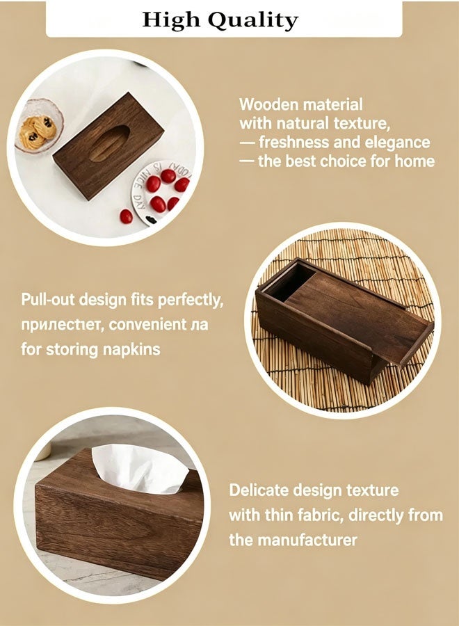 WangPangZi Wooden Tissue Box – Multifunctional Napkin Holder for Home, Car, and Restaurant - Image 4