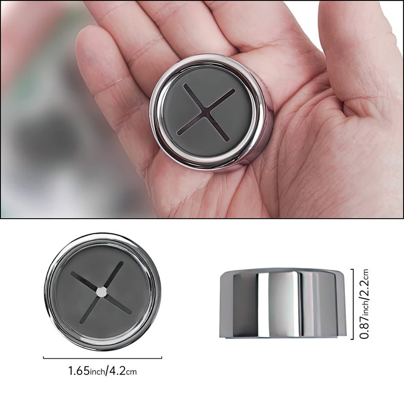 Philbinden 3 Pieces Kitchen Towel Hooks Round Adhesive Dish Towel Hook Premium Chrome Finish & Easy Installation Wall Mount Hand Towel Hook Ideal as Bathroom, Shower or Outdoor Towel Holders - Image 2