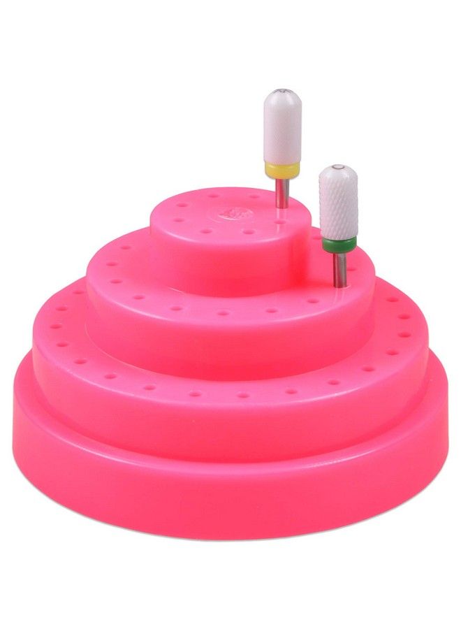 Pana Nail Drill Bit Holder Stand Display Organizer Dust Proof Storage Container Box Case Tools For Home Use Or Nail Salon (48 Holes Pink) - Image 4
