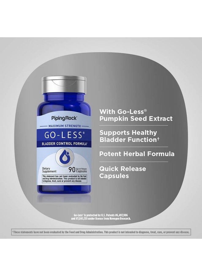 Piping Rock Bladder Control Pills ; 90 Capsules ; Go Less Formula ; Max Strength Supplement For Men And Women ; Nongmo Gluten Free  - Image 5