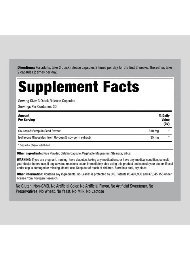 Piping Rock Bladder Control Pills ; 90 Capsules ; Go Less Formula ; Max Strength Supplement For Men And Women ; Nongmo Gluten Free  - Image 3