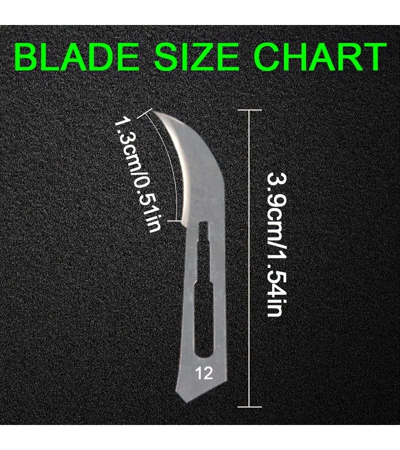 70Pcs No 12 Industrial Carbon Steel Blade For Carving Film And Diy Crafts - Image 3