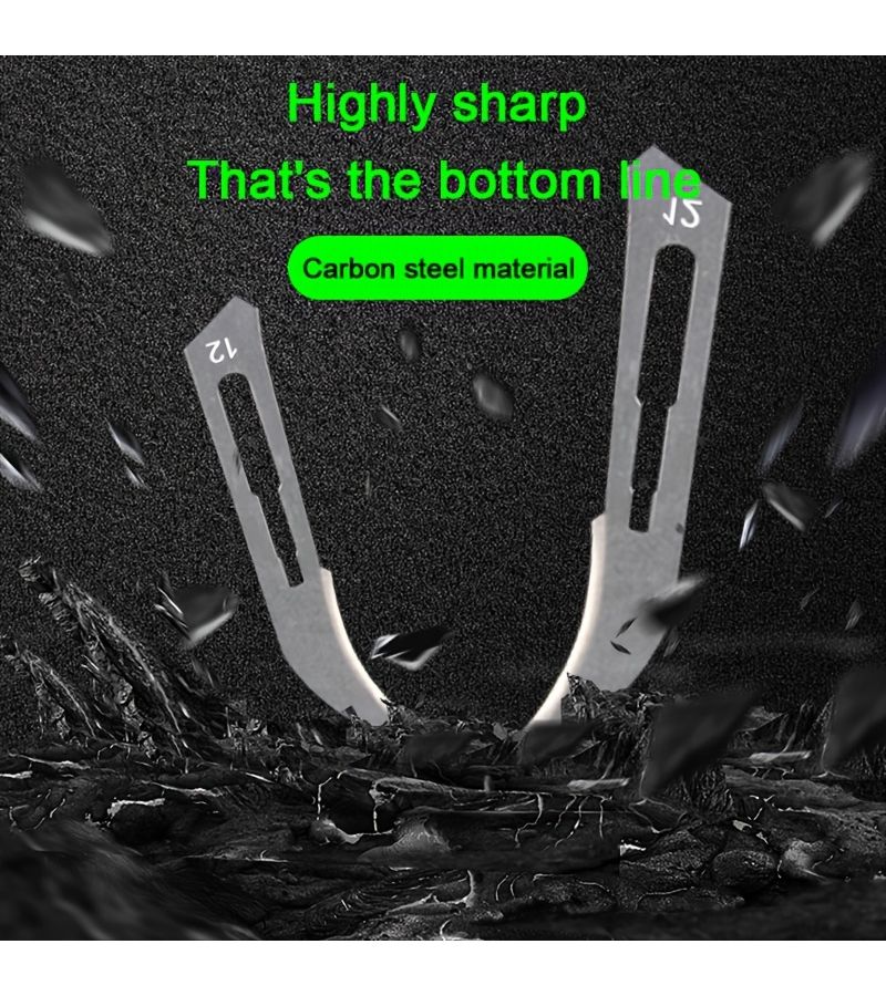 70Pcs No 12 Industrial Carbon Steel Blade For Carving Film And Diy Crafts - Image 2