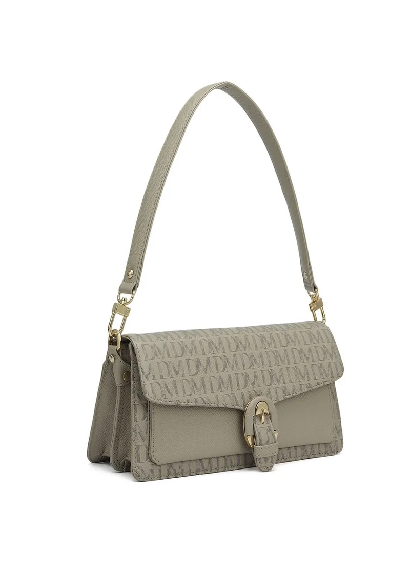 Da Milano Genuine Leather Grey Sling Bag