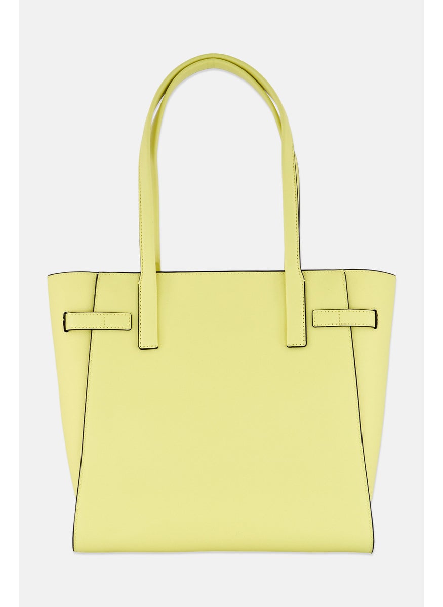 Michael Kors Women Brand Logo Tote Bag 31 H x 32 L x 16 W cm, Yellow  - Image 3
