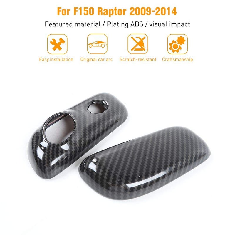 Hoolcar Interior Accessories Gear Shift Knob Cover ABS Decoration Trim for 2009-2014 Ford F150 Raptor, Carbon Fiber - Image 2