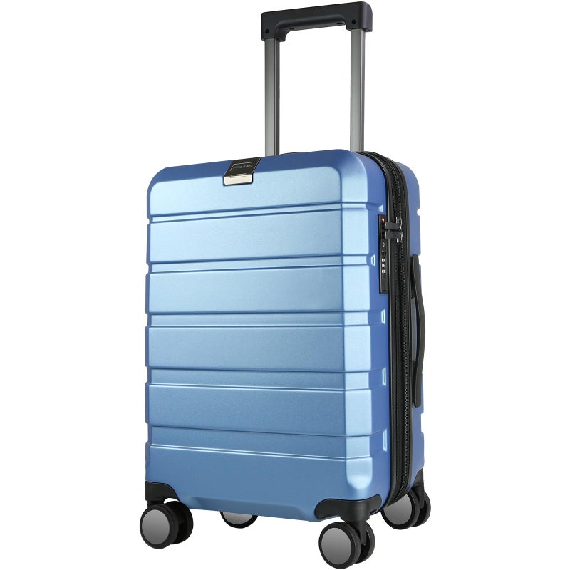 KROSER Hardside Expandable Carry On Luggage with Spinner Wheels Builtin TSA Lock Durable Suitcase Rolling Luggage with USB Port CarryOn 20Inch Light Blue - Image 2
