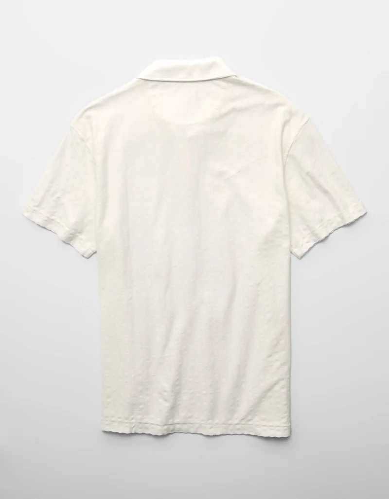 American Eagle AE Weekend Textured Polo Shirt