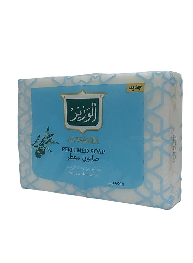 الوزير مجموعة من 4 صابون معطر مصنوع من زيت الزيتون 600 جرام - Image 1