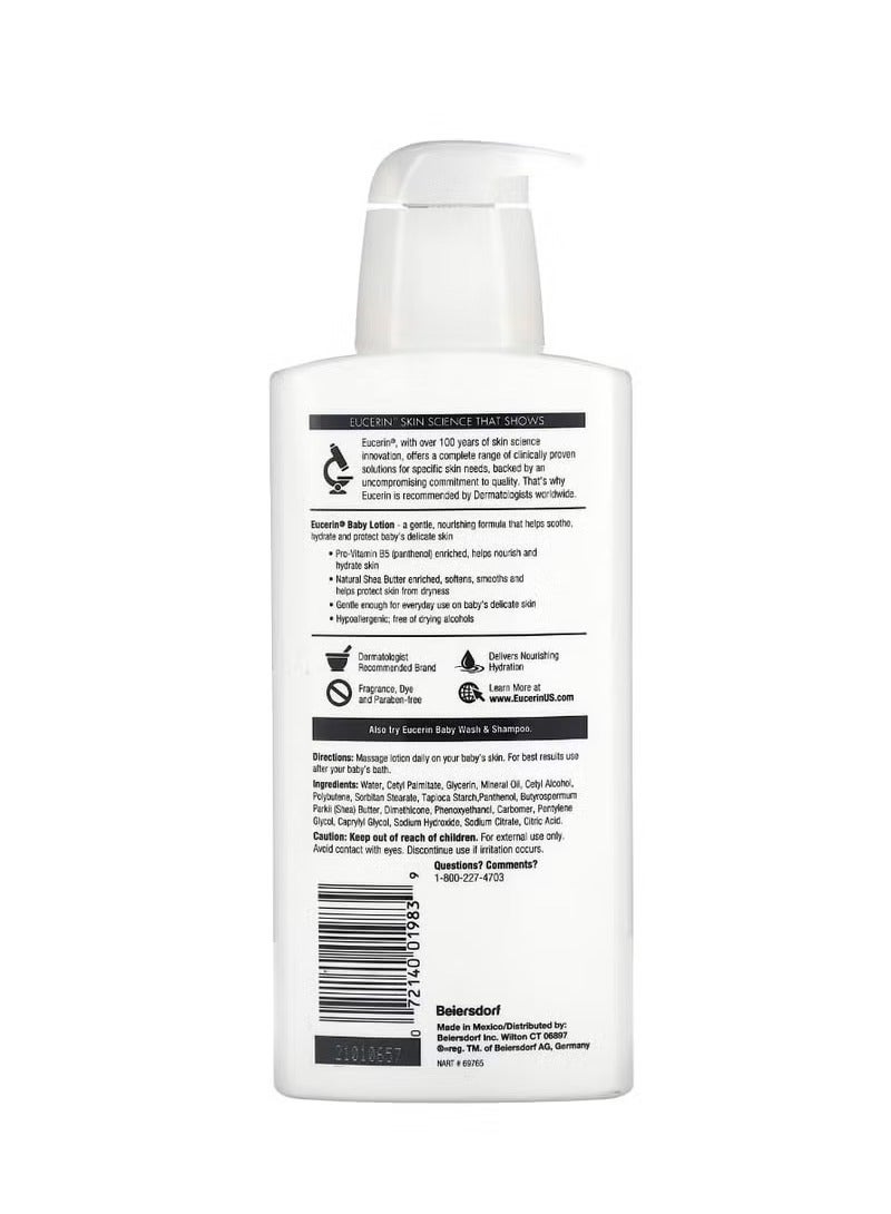 Eucerin Eucerin Baby Lotion Fragrance Free 13.5 fl oz (400 ml) - Image 2