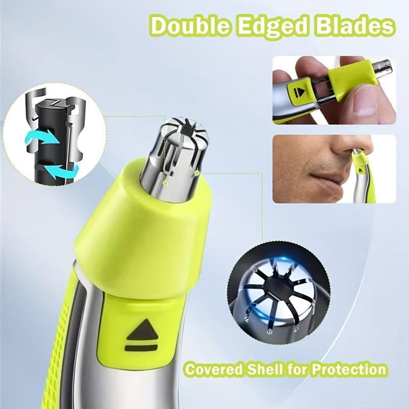 Universal Replacement Head Combination For Electric Trimmers Compatible With QP2512 QP2515 QP1424 QP Series Handles Nose Eyebrow Ear Hair Trimming Additions 2 Sets (Blade+Cleaning Brush) - Image 3