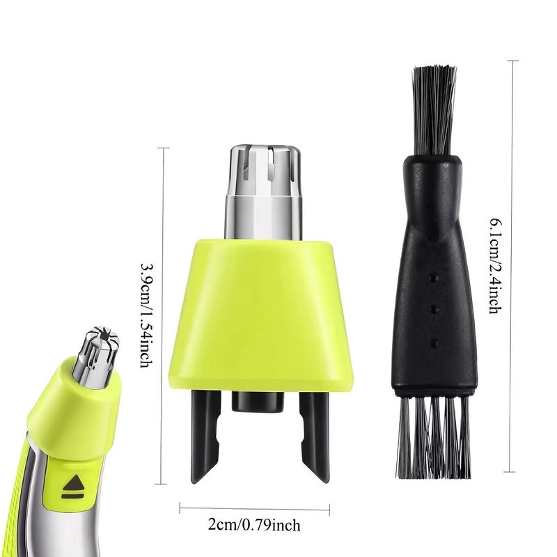 Universal Replacement Head Combination For Electric Trimmers Compatible With QP2512 QP2515 QP1424 QP Series Handles Nose Eyebrow Ear Hair Trimming Additions 2 Sets (Blade+Cleaning Brush) - Image 1