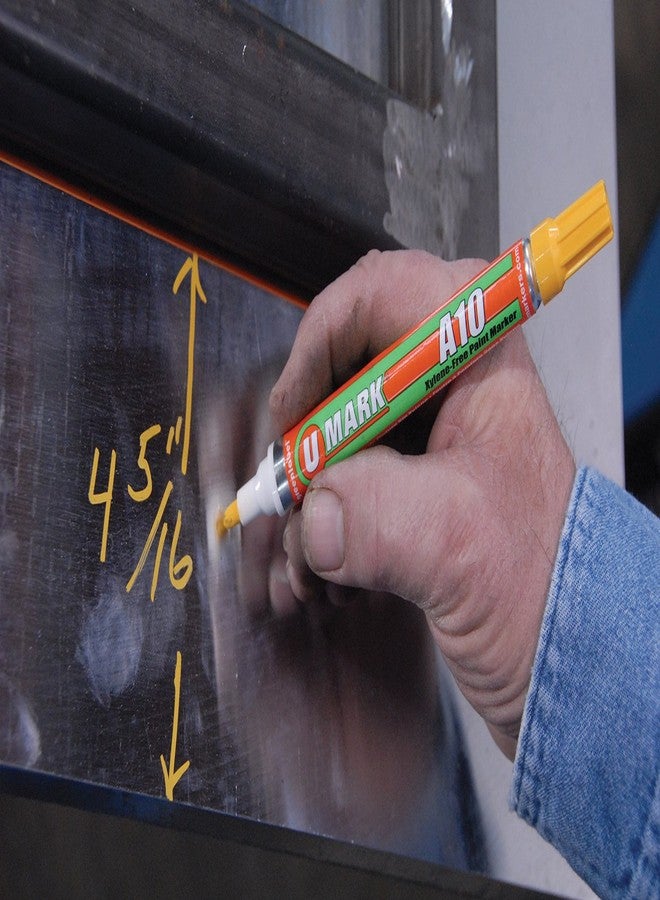 U-Mark A10 Xylene-Free Paint Marker Yellow (Pack of 12) 10106 - Image 4