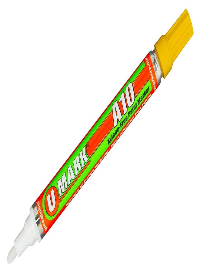 U-Mark A10 Xylene-Free Paint Marker Yellow (Pack of 12) 10106 - Image 1