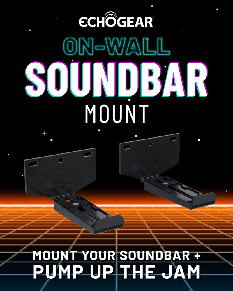 ECHOGEAR Soundbar Wall Mount Bracket - Works with All Soundbars Including Samsung, Vizio, LG, & More - Depth Adjustable for Dolby Atmos Soundbars - Image 2