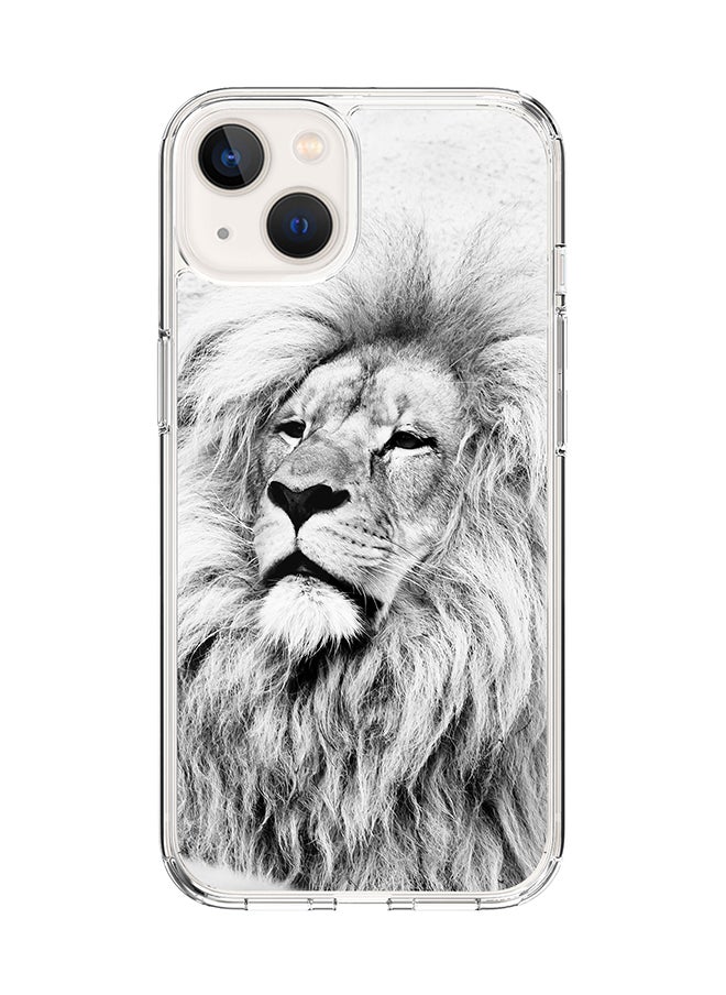 Stylizedd Classic Clear Case for Apple iPhone 15 Hybrid Soft Case Flexible Edges Anti Drop TPU PC Gel Thin Transparent Cover [ Designed for Apple iPhone 15 ] - Wise Lion Full Print  - Image 1