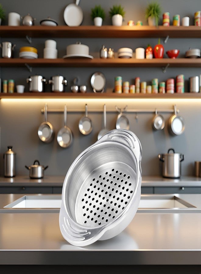 Tustao Silvery Stainless Steel Food Tin Strainer,Can Press Strainer Tuna Press Food-Grade Steel Canning Colander,Dishwasher Safe, Food Strainer, Easy to Clean,Eco-Friendly Kitchen Utensils - Image 4
