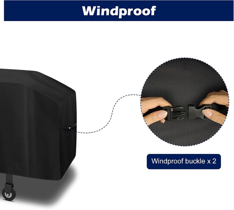 bruwaa Griddle Cover for Charcoal Grill Combo and 22" Tabletop Griddle, Waterproof Oxford Grill Cover - Only Cover - Image 4