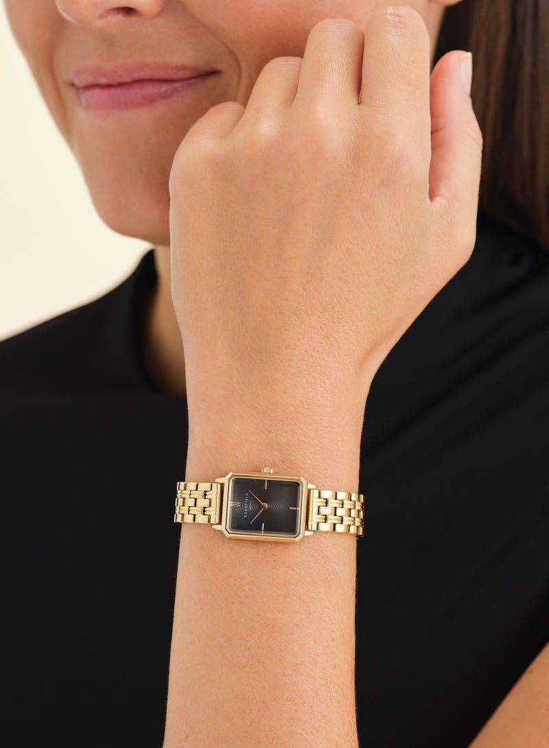 روزفيلد ساعة روزفيلد روزفيلد أوكتاغون إكس إس بلاك صن راي ستيل ذهب نسائي - Image 4