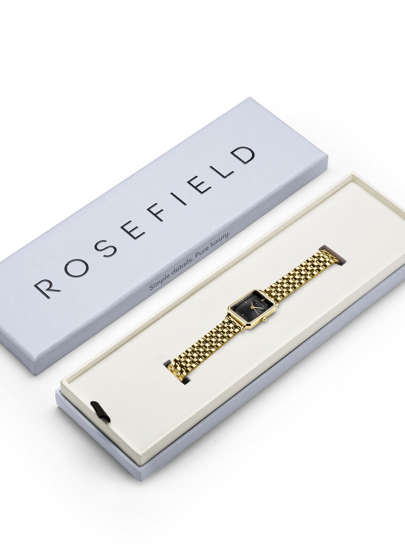 روزفيلد ساعة روزفيلد روزفيلد أوكتاغون إكس إس بلاك صن راي ستيل ذهب نسائي - Image 5