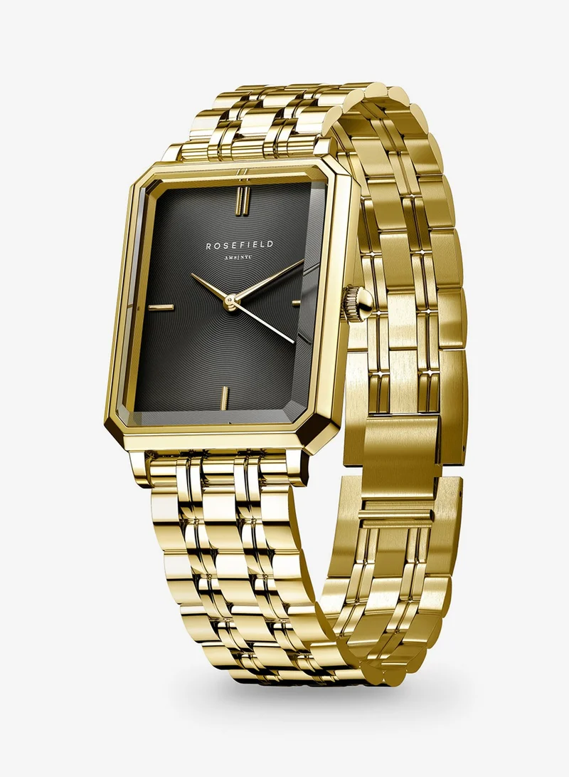Rosefield  Rosefield Octagon XS Black Sunray Steel Gold Women Watch - OBGSG-O61 for Women | Best Price UAE