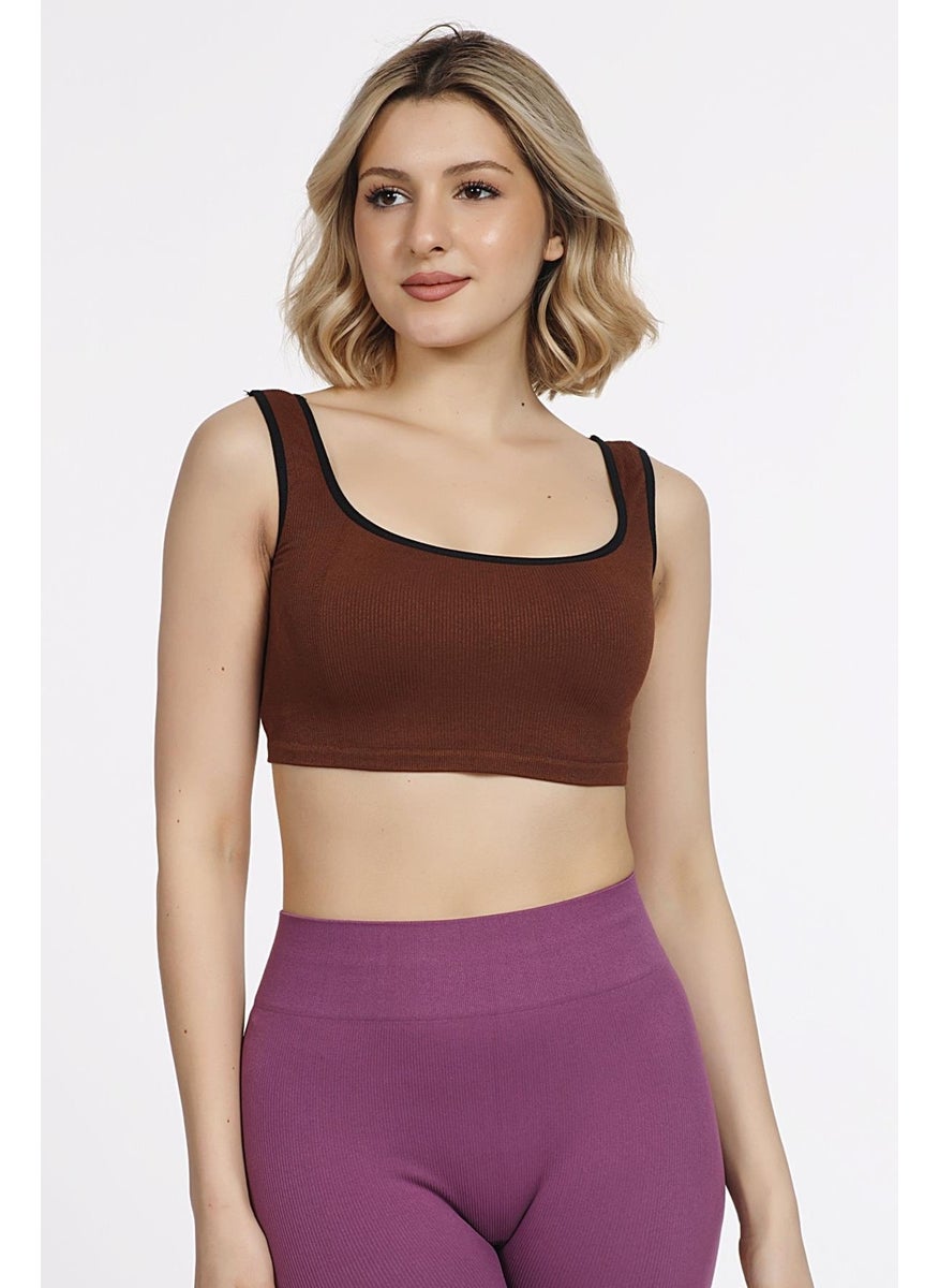 Miorre Ribbed Unsupported Thick Strap Sports Bustier  - Image 5