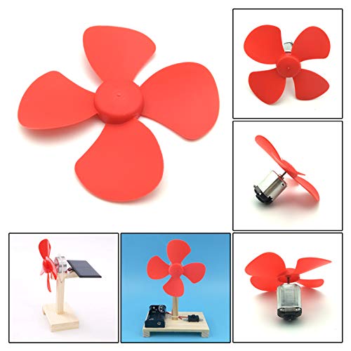 EUDAX Micro DC Motor 2mm Shaft Propeller with 4 Vanes 80mm Fan Shape for Fan Leaves Ship Model RC Boat DIY Airplane Science and Education Toys (32PCS) - Image 4