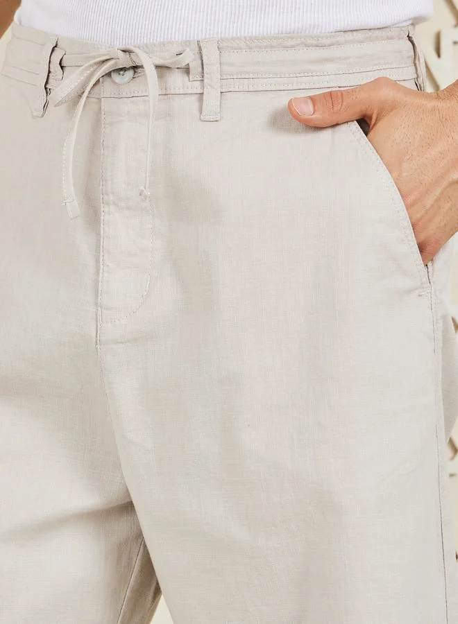 ستايلي Premium Stretch Slub Twill Casual Shorts
