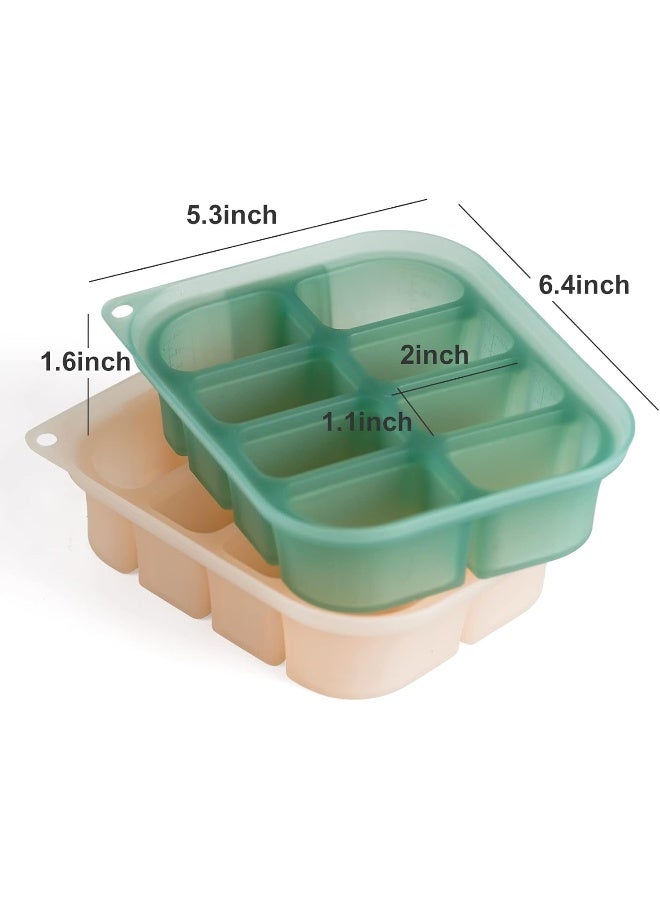 Haakaa Silicone Baby Food Freezer Tray with Lid - Perfect Storage Container for Homemade Baby Food, Vegetable & Fruit Purees, and Breast Milk - Image 5