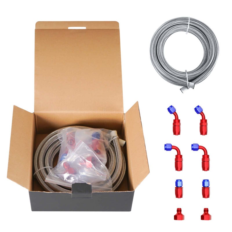 BOMLING 5 Gallon Fuel Cell 20L Universal Gas Tank Aluminum Polished Racing Drift Fuel Tank with Level Sender & 6AN 12FT Fuel Line Kit, Quick Release Fuel Cap, Black - Image 2